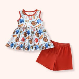 Baseball life shorts set